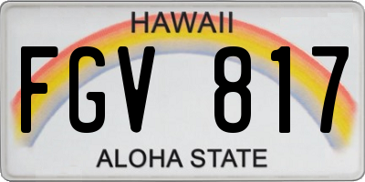 HI license plate FGV817