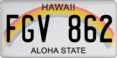 HI license plate FGV862