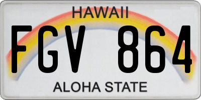 HI license plate FGV864