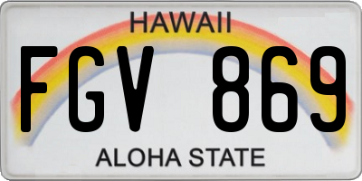 HI license plate FGV869