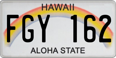 HI license plate FGY162