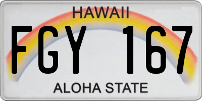 HI license plate FGY167
