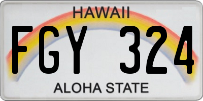 HI license plate FGY324