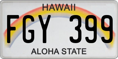 HI license plate FGY399