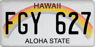 HI license plate FGY627