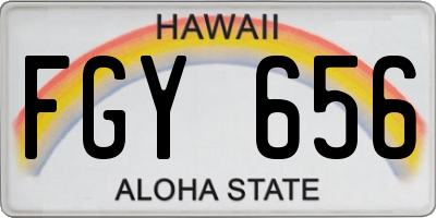 HI license plate FGY656