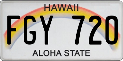 HI license plate FGY720