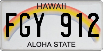 HI license plate FGY912