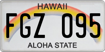 HI license plate FGZ095