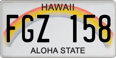 HI license plate FGZ158