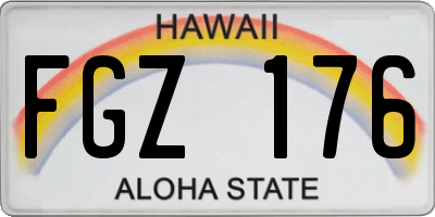 HI license plate FGZ176