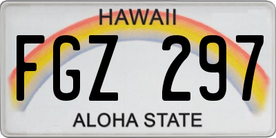 HI license plate FGZ297