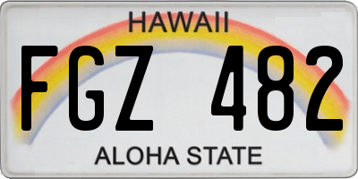 HI license plate FGZ482
