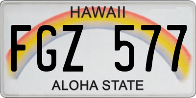 HI license plate FGZ577