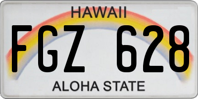 HI license plate FGZ628
