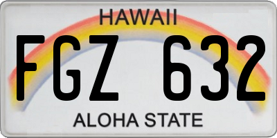 HI license plate FGZ632