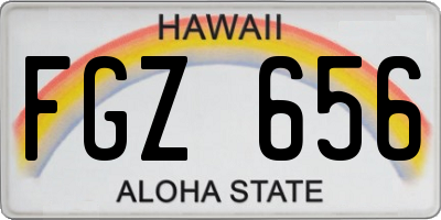 HI license plate FGZ656