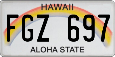 HI license plate FGZ697