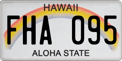 HI license plate FHA095
