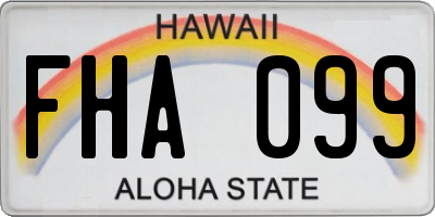 HI license plate FHA099
