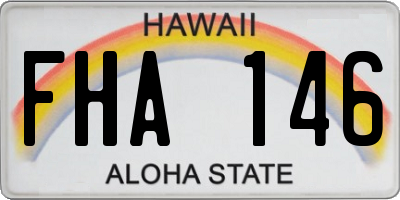 HI license plate FHA146
