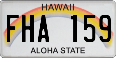 HI license plate FHA159