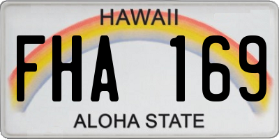 HI license plate FHA169