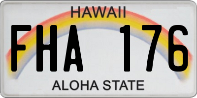 HI license plate FHA176
