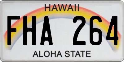 HI license plate FHA264