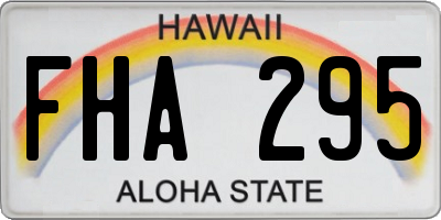 HI license plate FHA295