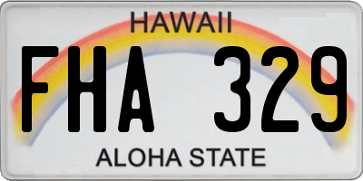HI license plate FHA329