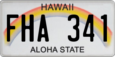 HI license plate FHA341