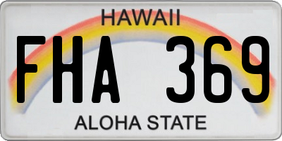 HI license plate FHA369