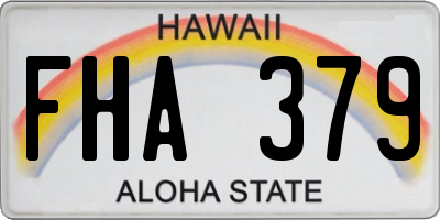 HI license plate FHA379
