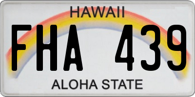 HI license plate FHA439