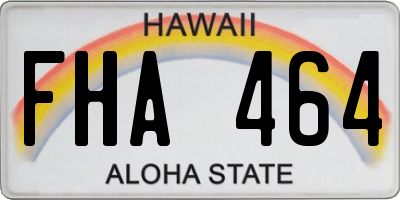 HI license plate FHA464