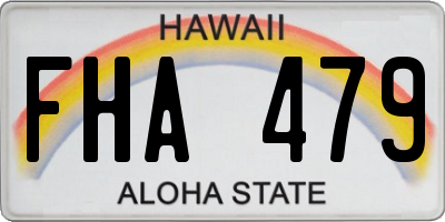 HI license plate FHA479