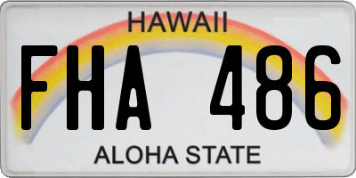 HI license plate FHA486
