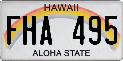HI license plate FHA495
