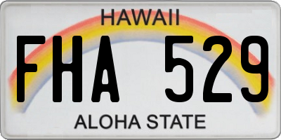 HI license plate FHA529