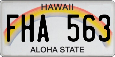 HI license plate FHA563