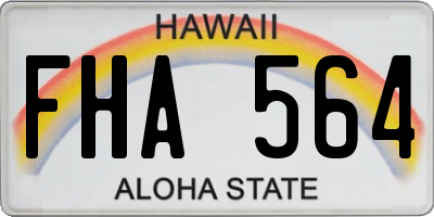 HI license plate FHA564