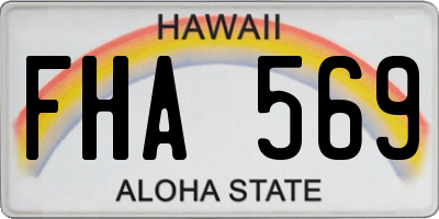 HI license plate FHA569