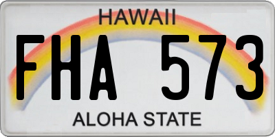 HI license plate FHA573