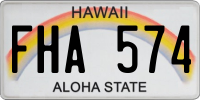 HI license plate FHA574