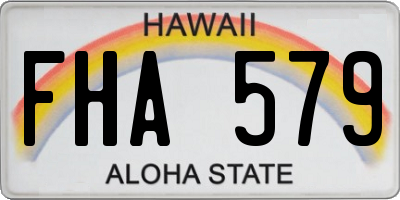 HI license plate FHA579