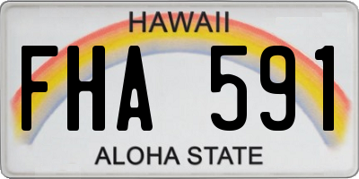 HI license plate FHA591