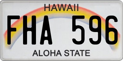 HI license plate FHA596
