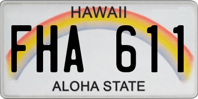 HI license plate FHA611