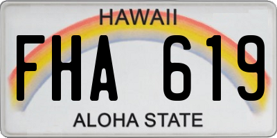 HI license plate FHA619